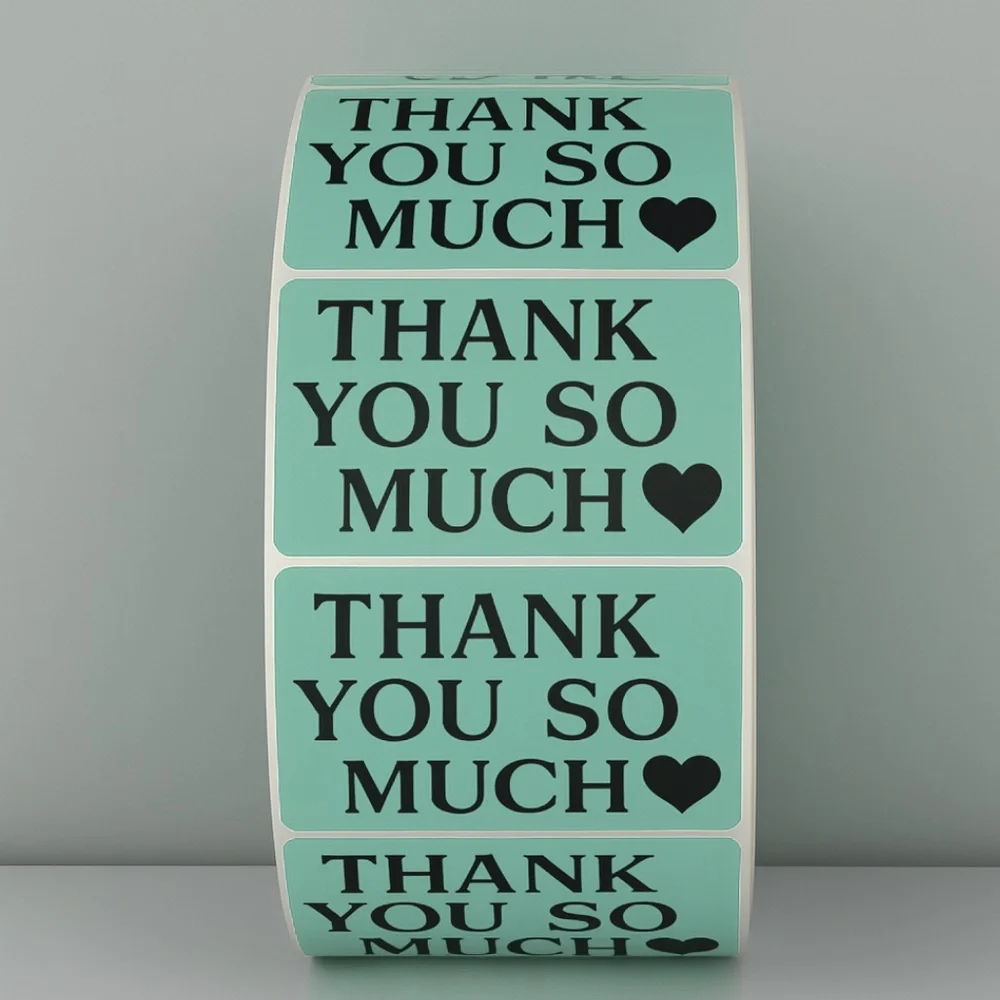 Thank You So Much Stickers – Heart Labels for Small Business Packaging Orders